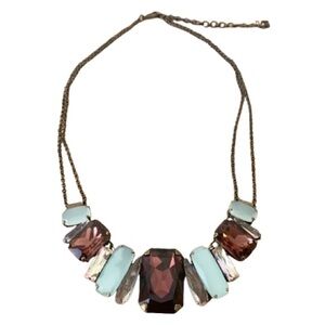 Sorrelli Crystal Double Chain Statement Bib Necklace